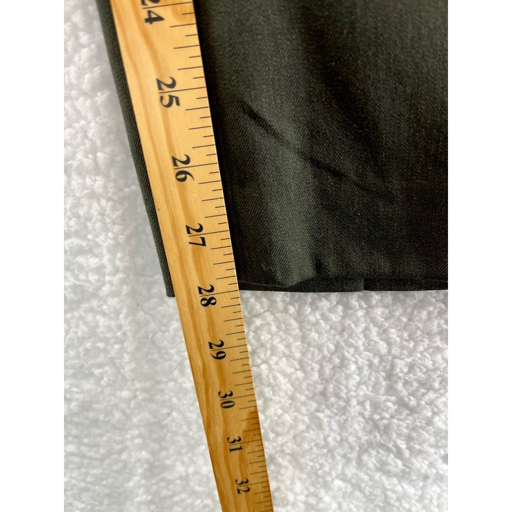 Talbots Womens Dress Career Pants Green High Rise Stretch Wool‎ Lined Petites 8 - Picture 6 of 8
